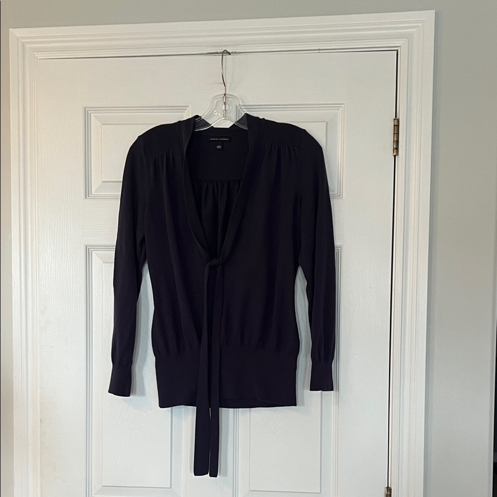 4/$20 Banana Republic Deep Purple Long Sleeve Tie Top
